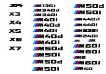 Modellschriftzüge und M Logo schwarz