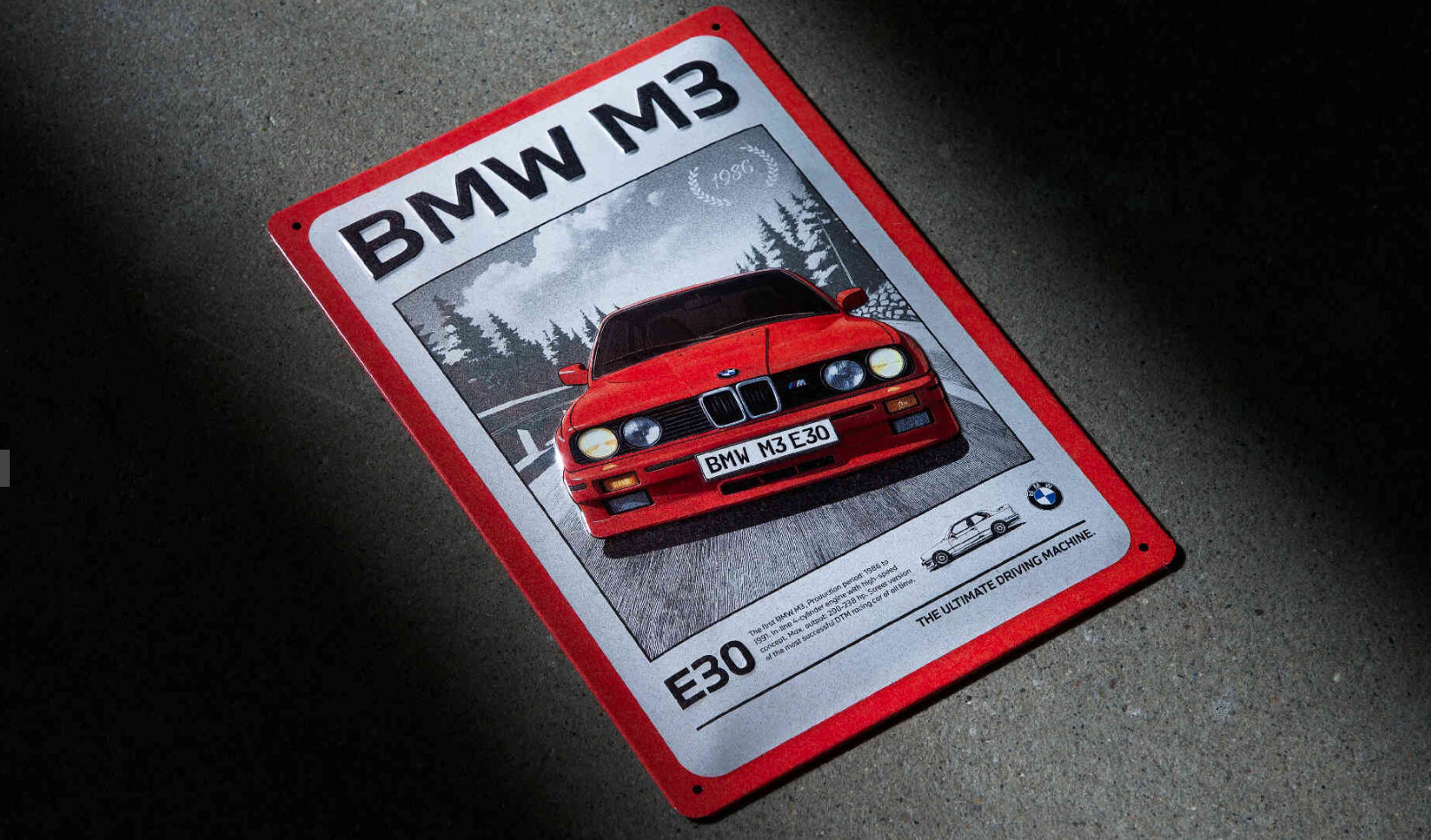 BMW M3 Blechschild E30