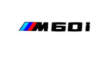 Modellschriftzüge und M Logo schwarz